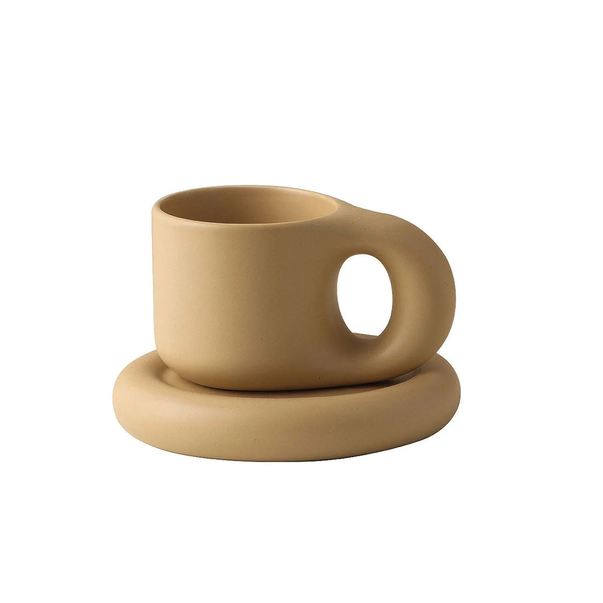 Taza de café expreso de cerámica gruesa