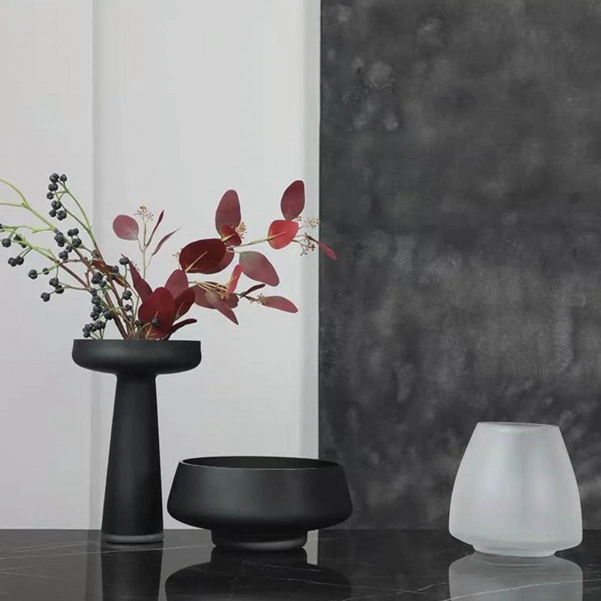 Contemporary Frosted Glass Vase