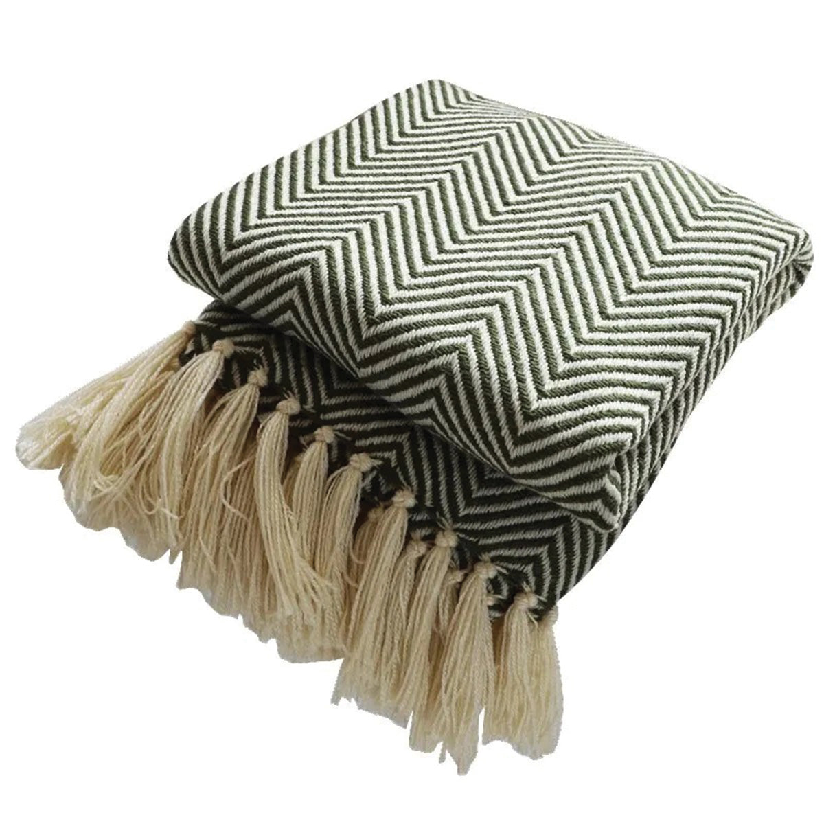 Tassel Striped Throw Blanket